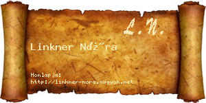 Linkner Nóra névjegykártya