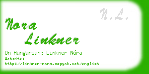 nora linkner business card